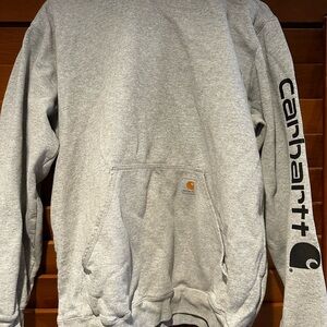 Carhartt Gray Hoodie with Black Logo